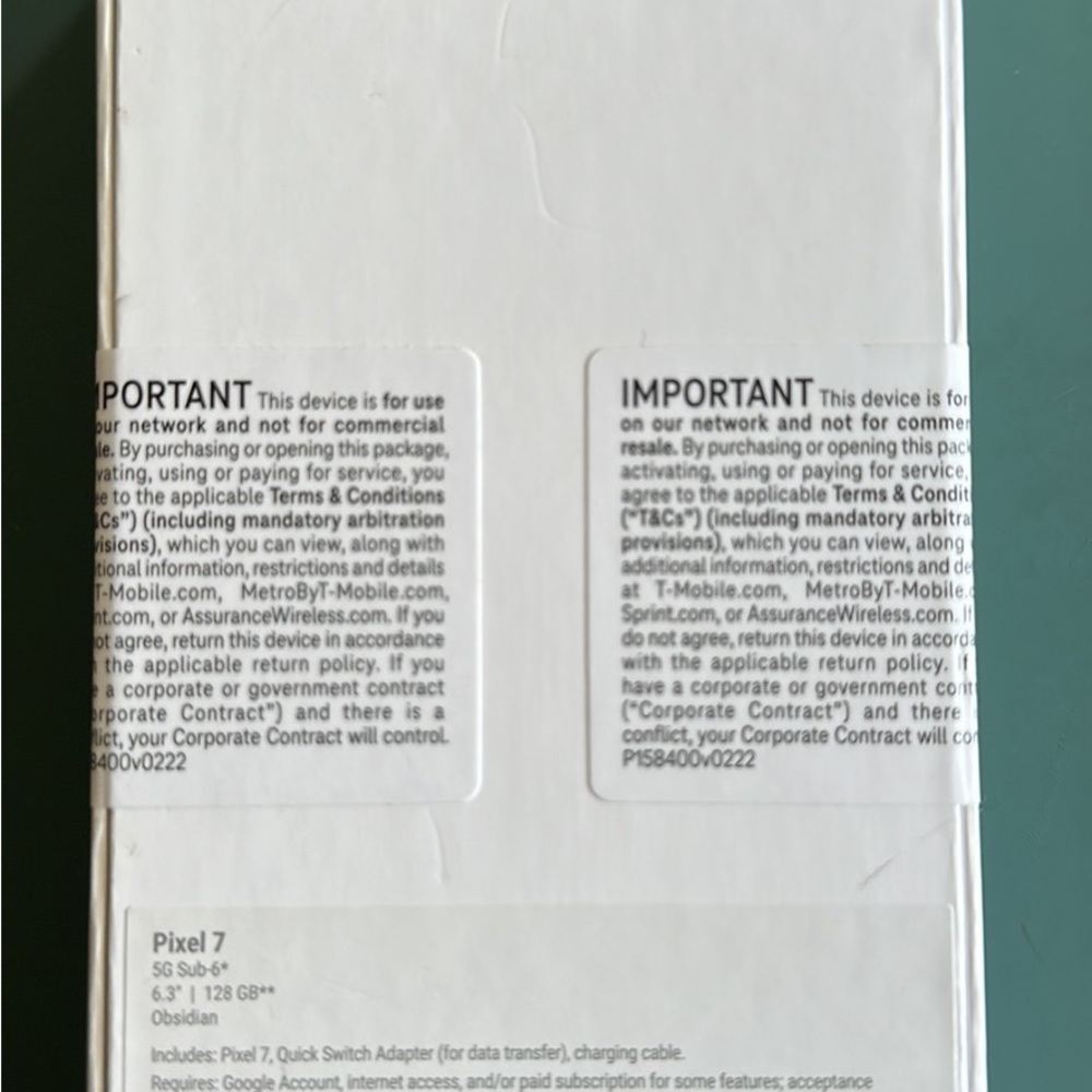 Brand New Box Never Been Opened Google Pixel 7